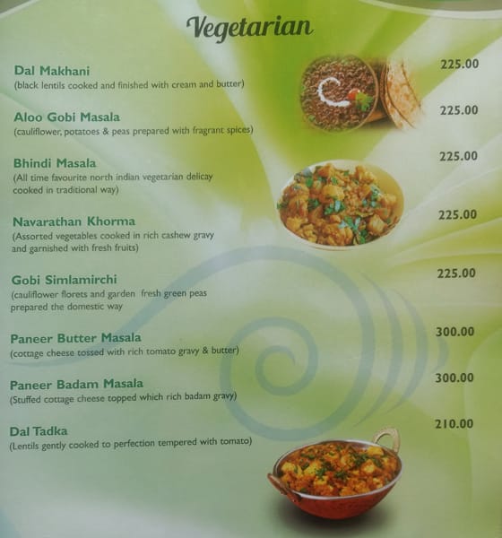 Panorama Multi Cuisine menu