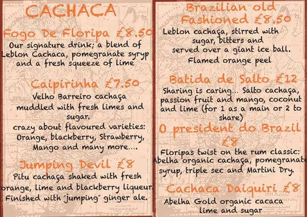 Floripa menu