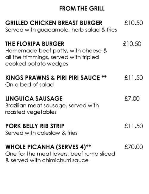 Floripa menu