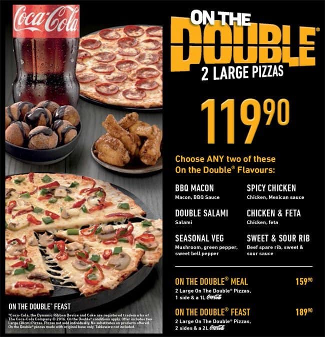 Menu at Debonairs Pizza pizzeria, Kempton Park, 9 Monument Road