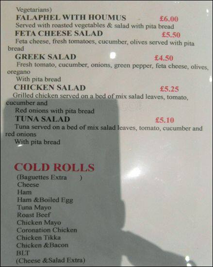 Cafe Efe menu