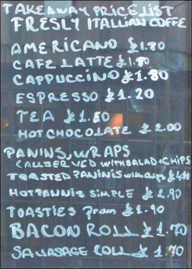 Cafe Efe menu