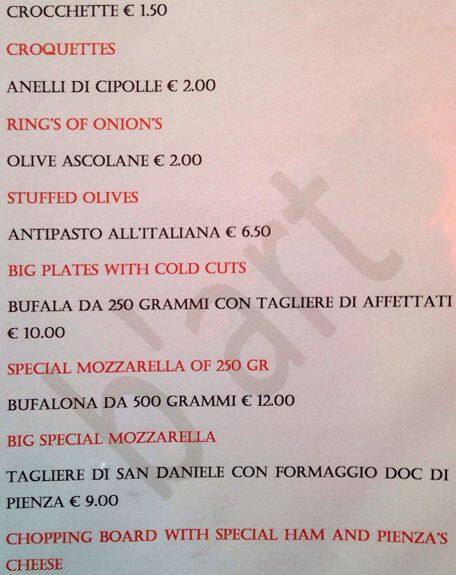 Menu di Iris Bar 