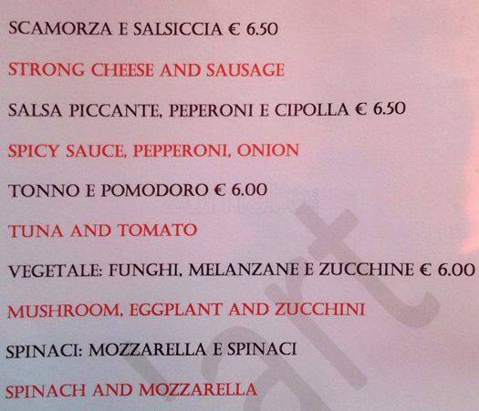 Menu di Iris Bar 