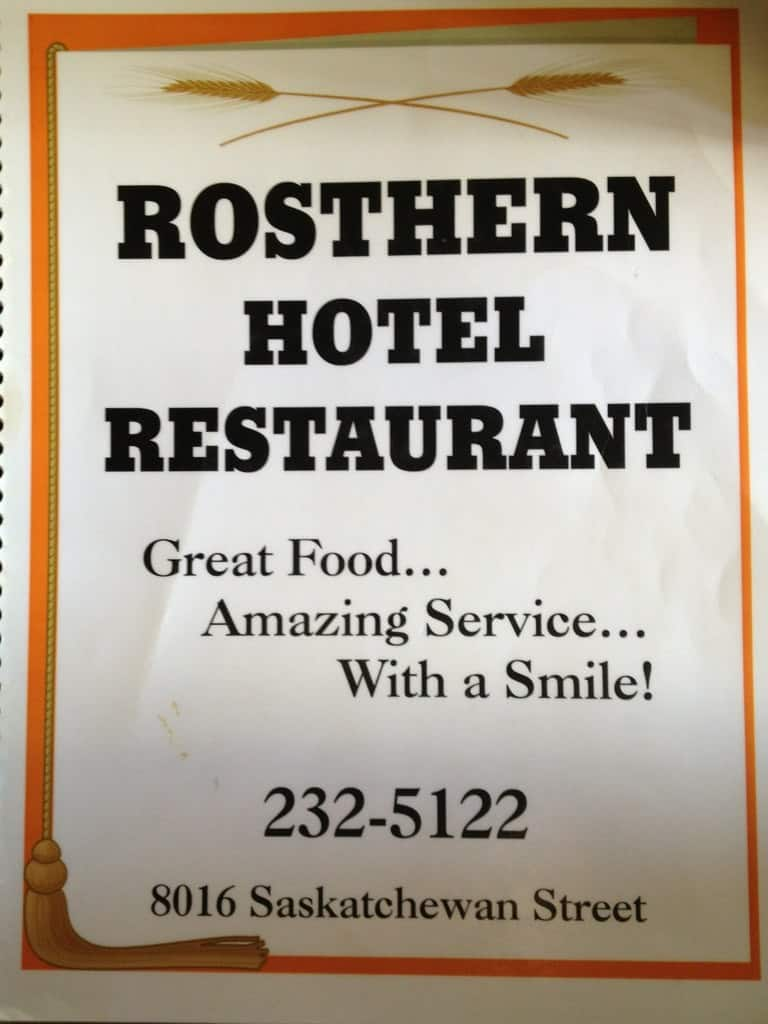 Rosthern Hotel Restaurant Menu - Urbanspoon/Zomato