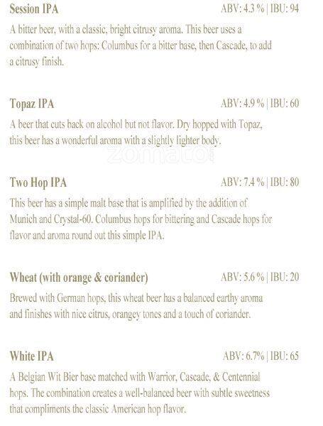 Carta de Two22 Brew