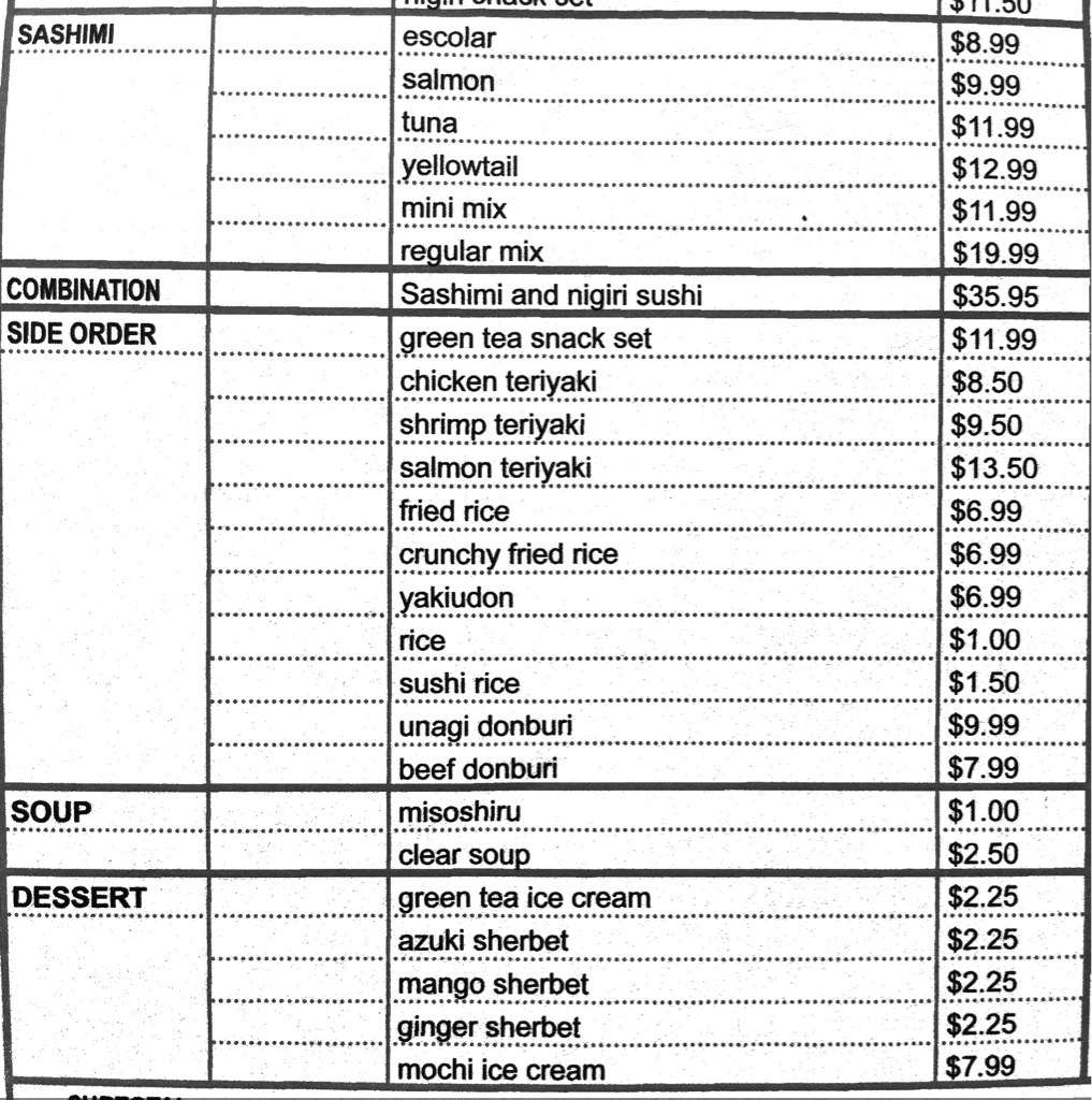 Menu at Waka House restaurant, Baton Rouge, S Sherwood ...