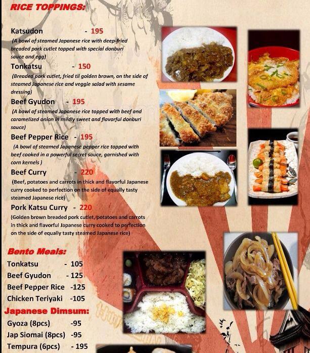 Sushi Master Menu, Menu for Sushi Master, Concepcion, Malabon City ...