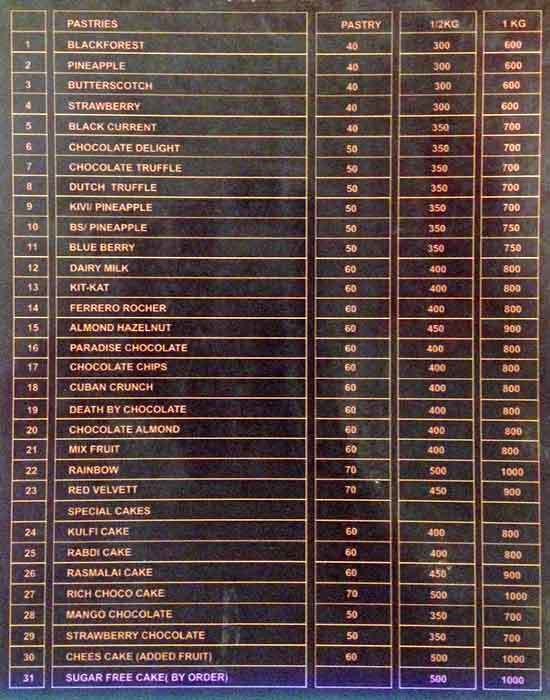 Gina's Cakes Menu, Menu for Gina's Cakes, Dombivali West, Thane Zomato