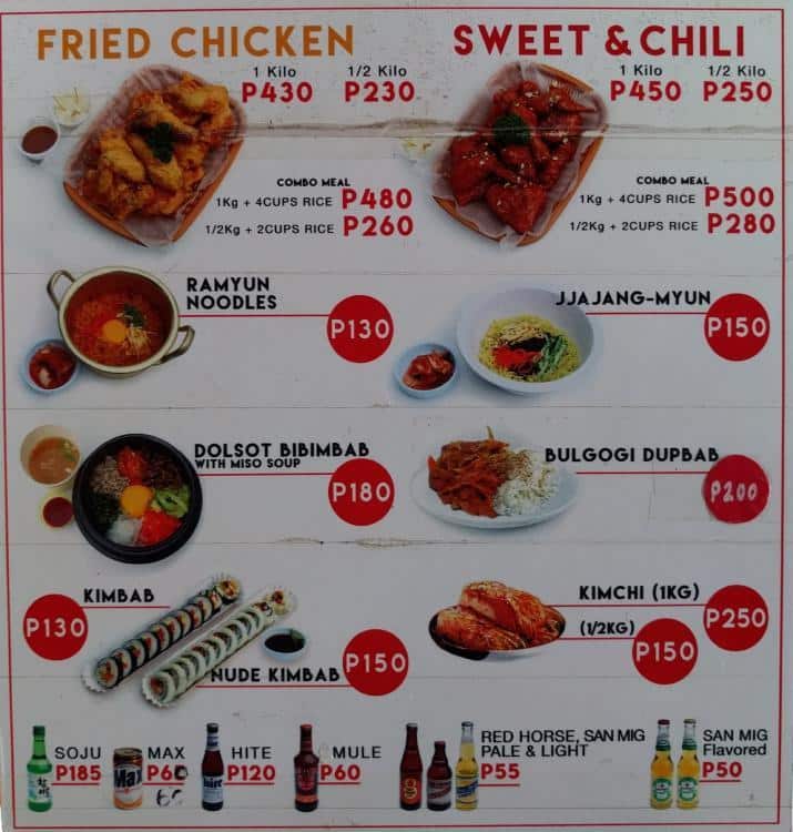 ChiMaek Authentic Korean Menu Zomato Philippines