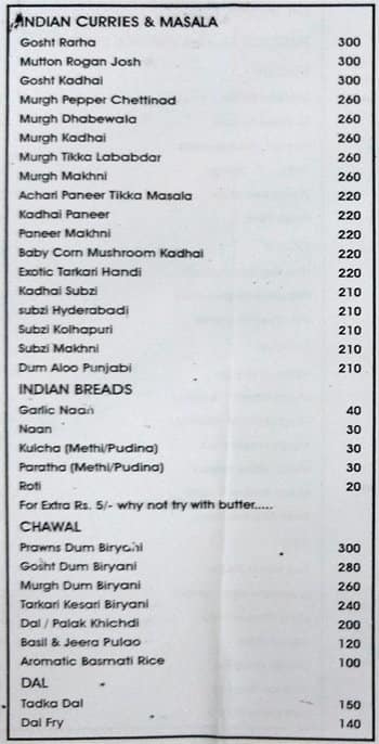 Kokan Vaibhav Restaurant And Bar menu