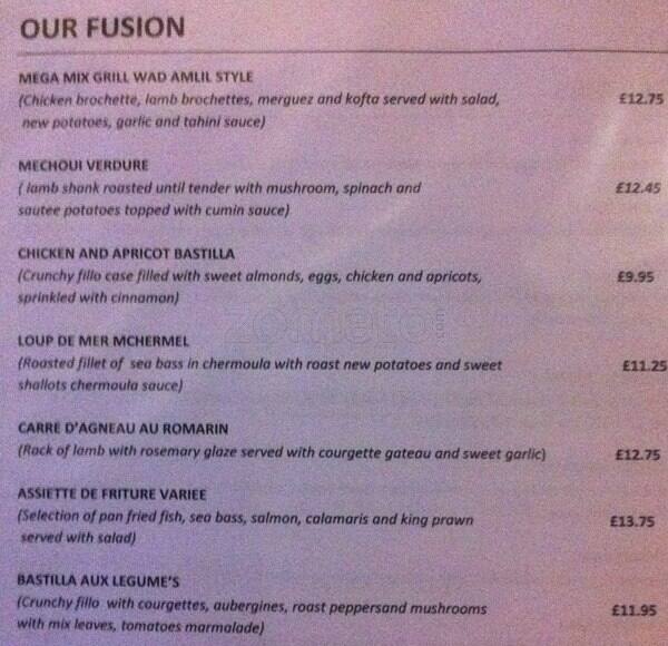 Menu at Double Apple Kitchen steakhouse, London