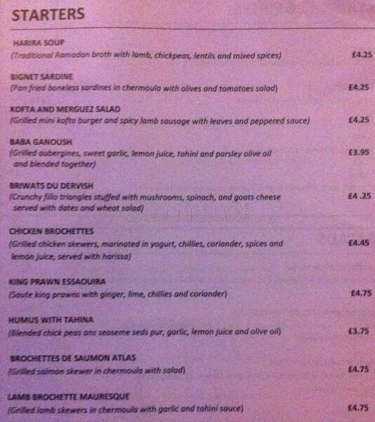 Menu at Double Apple Kitchen steakhouse, London