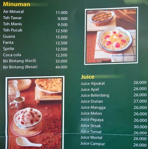 Restoran Beautika Manado Menu, Menu for Restoran Beautika Manado, SCBD