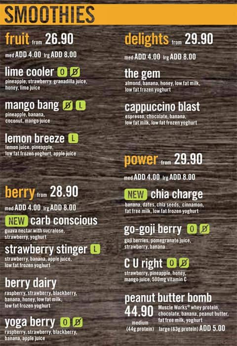 KAUAI menu