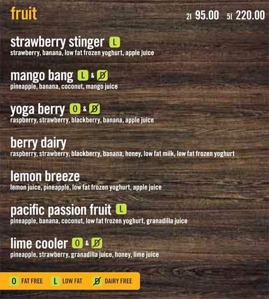 KAUAI menu