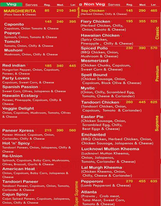 Sam's Pizza Menu, Menu for Sam's Pizza, Himayath Nagar, Hyderabad Zomato