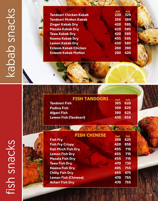 Daman Chicken menu