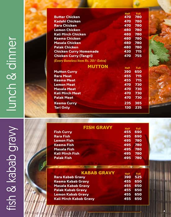Daman Chicken menu
