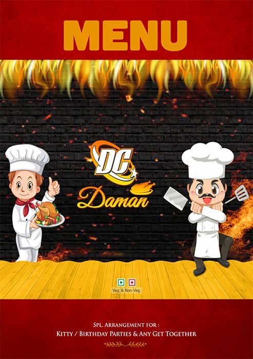 Daman Chicken menu