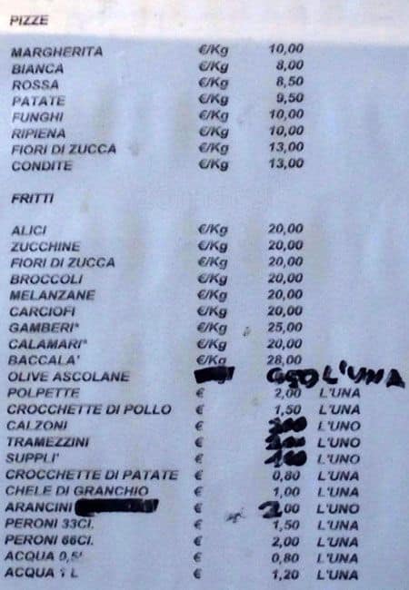 Menu di Pizza Rustica Girarrosto e... 