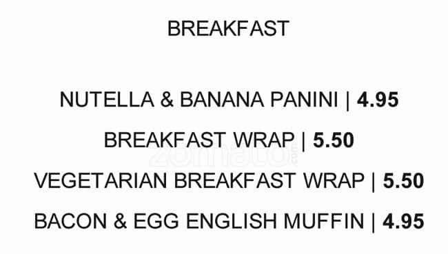 Eighth Avenue Trattoria menu