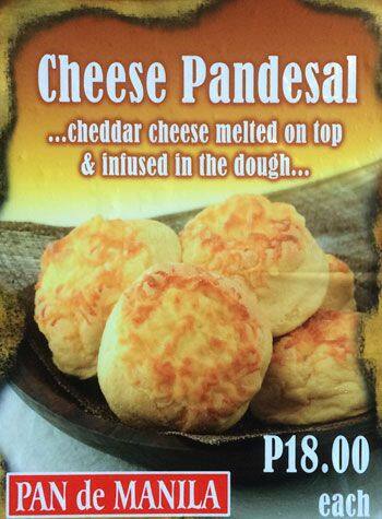 Pan de Manila menu