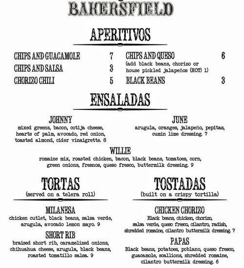 bakersfield nashville menu