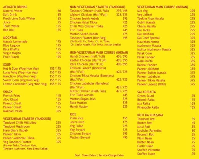 Menu at Black Pepper Restaurant, Dehradun