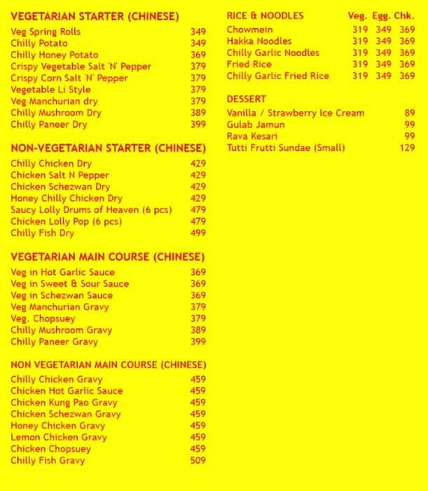 Menu of Black Pepper Restaurant, Karanpur, Dehradun