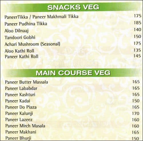 Grannys Kitchen menu