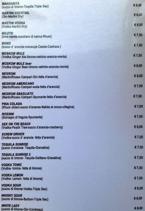 Menu di Mono 