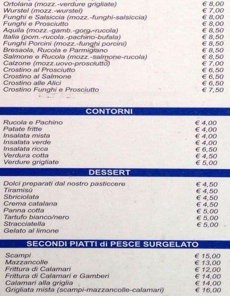 Menu di Aquila 2 