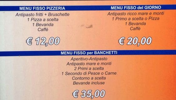 Menu di Aquila 2 