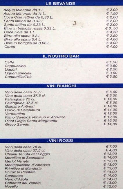 Menu di Aquila 2 