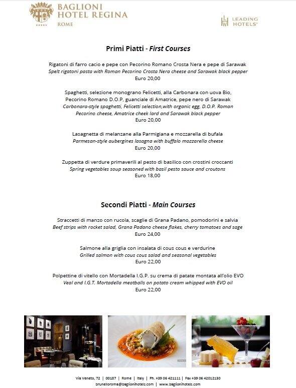 Menu di Brunello Bar and Restaurant 