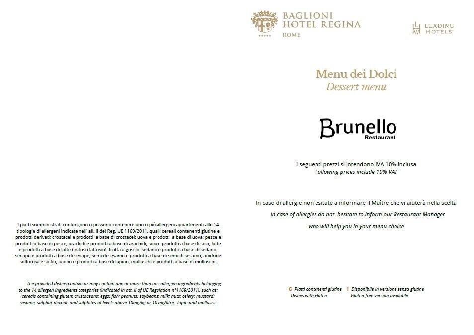 Menu di Brunello Bar and Restaurant 