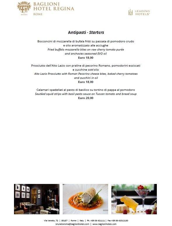 Menu di Brunello Bar and Restaurant 