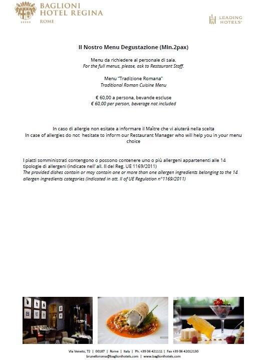 Menu di Brunello Bar and Restaurant 