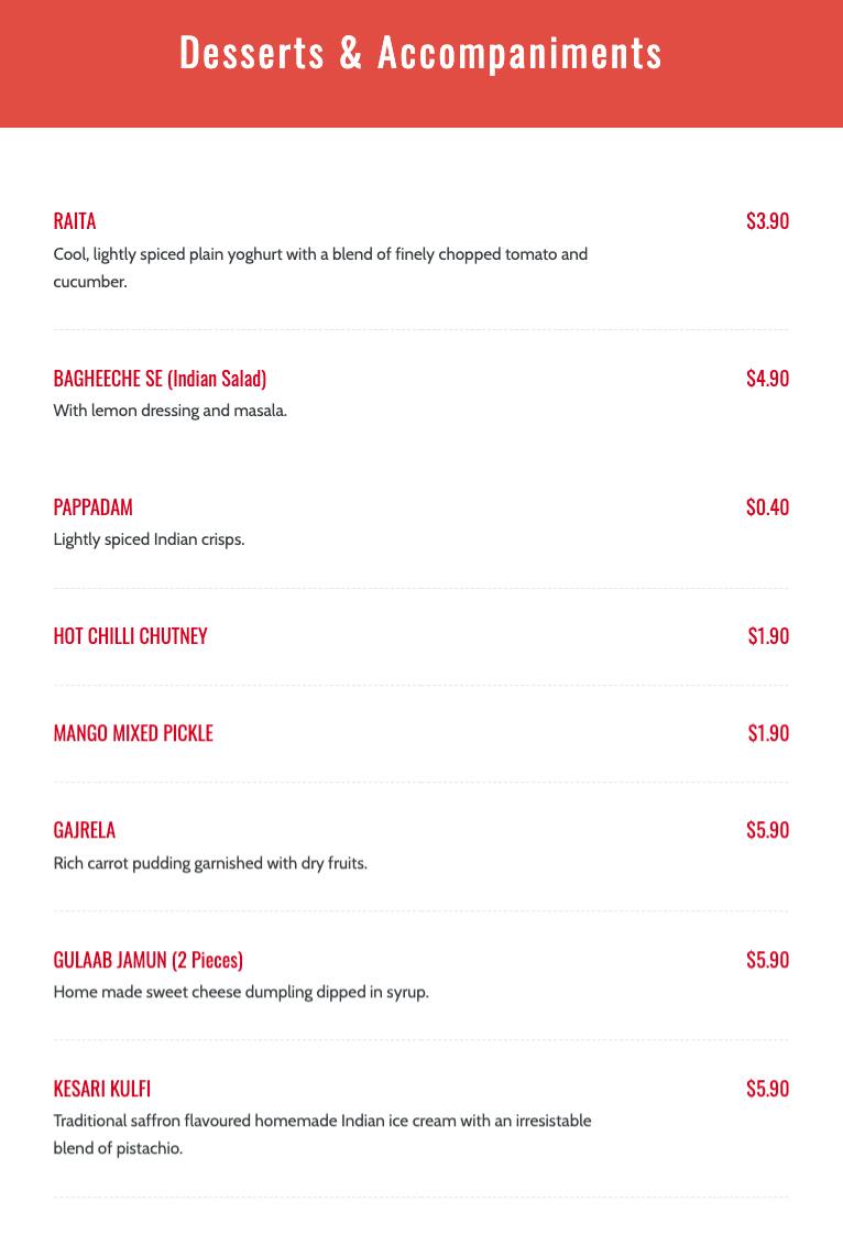 Menu at cafesaffron, South Morang