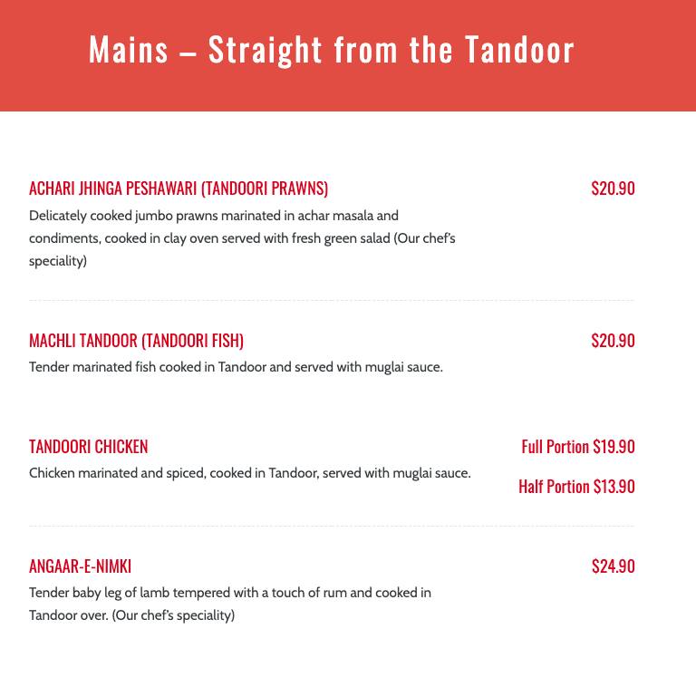 Menu at cafesaffron, South Morang