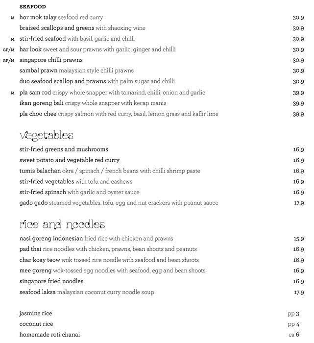 Okra a Melbourne Foto del Menu con Prezzi Urbanspoon/Zomato