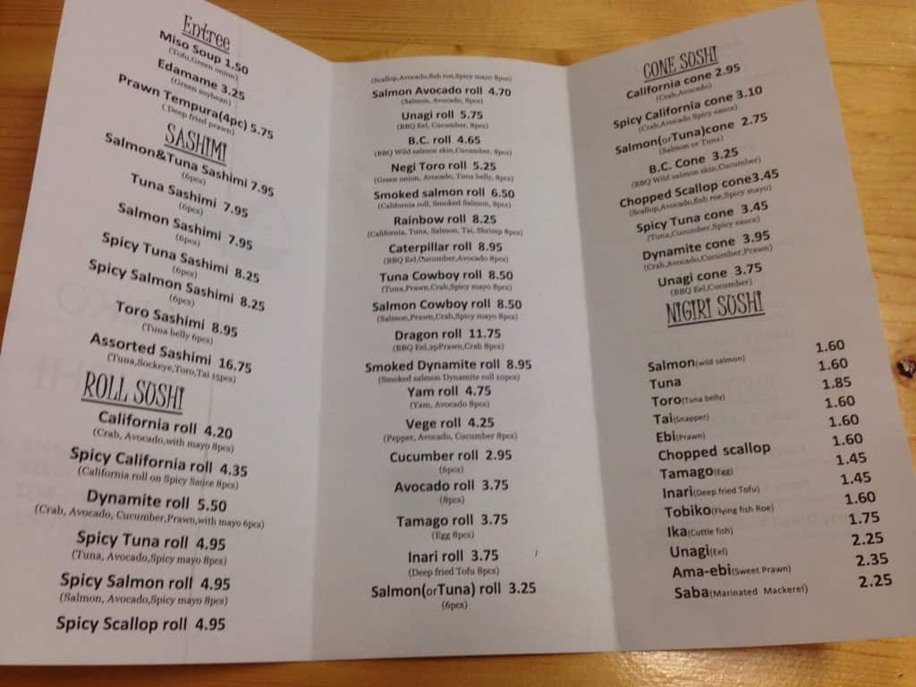 Maiko Sushi Menu, Menu for Maiko Sushi 