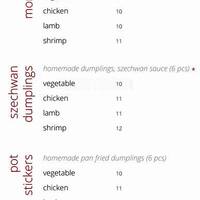 Inchin S Bamboo Garden Menu Menu For Inchin S Bamboo Garden