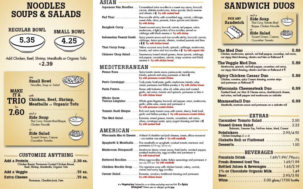 Noodles Company Menu Menu For Noodles Company West Chester 
