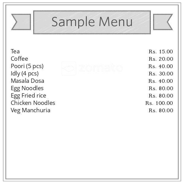 Ghousiya Cafe menu