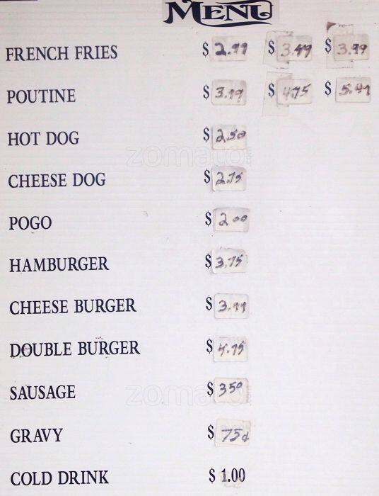 MD's Mobile Kitchen Menu, Menu for MD's Mobile Kitchen, Riverview