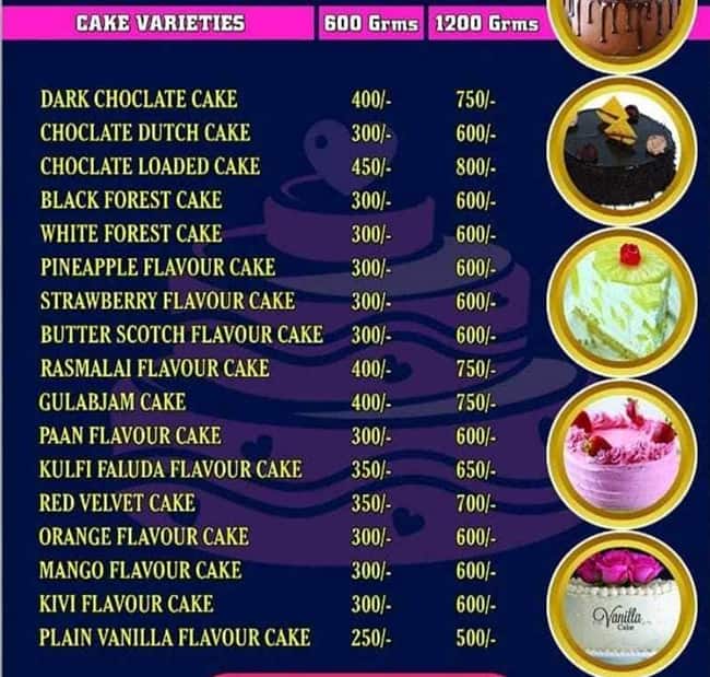 Menu of Delight Cakes By Shradha, Chinchwad, Pune