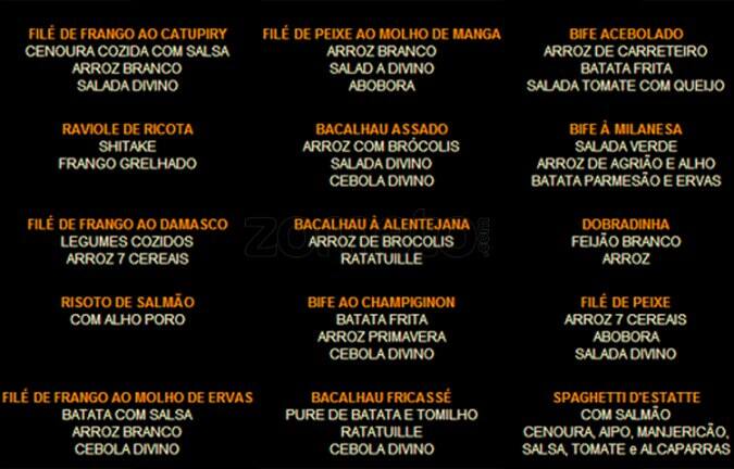 Dom Divino cardápio