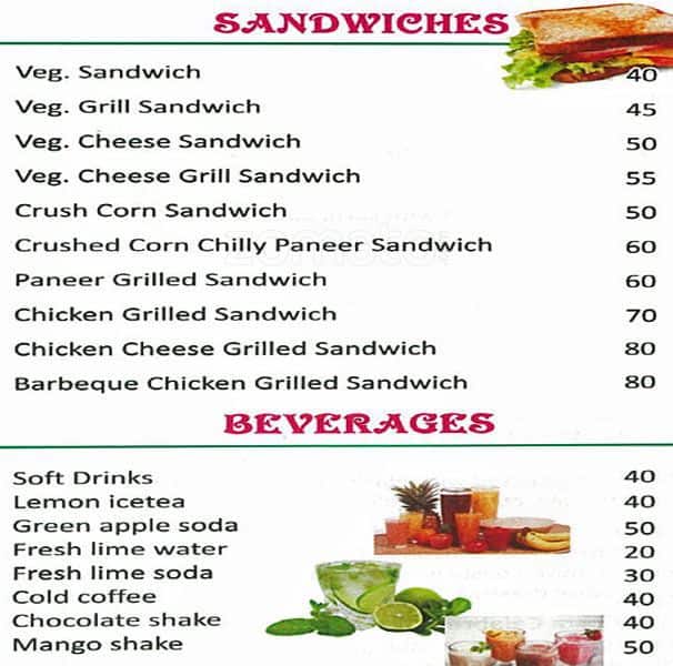 Cafe Rolla Costa menu